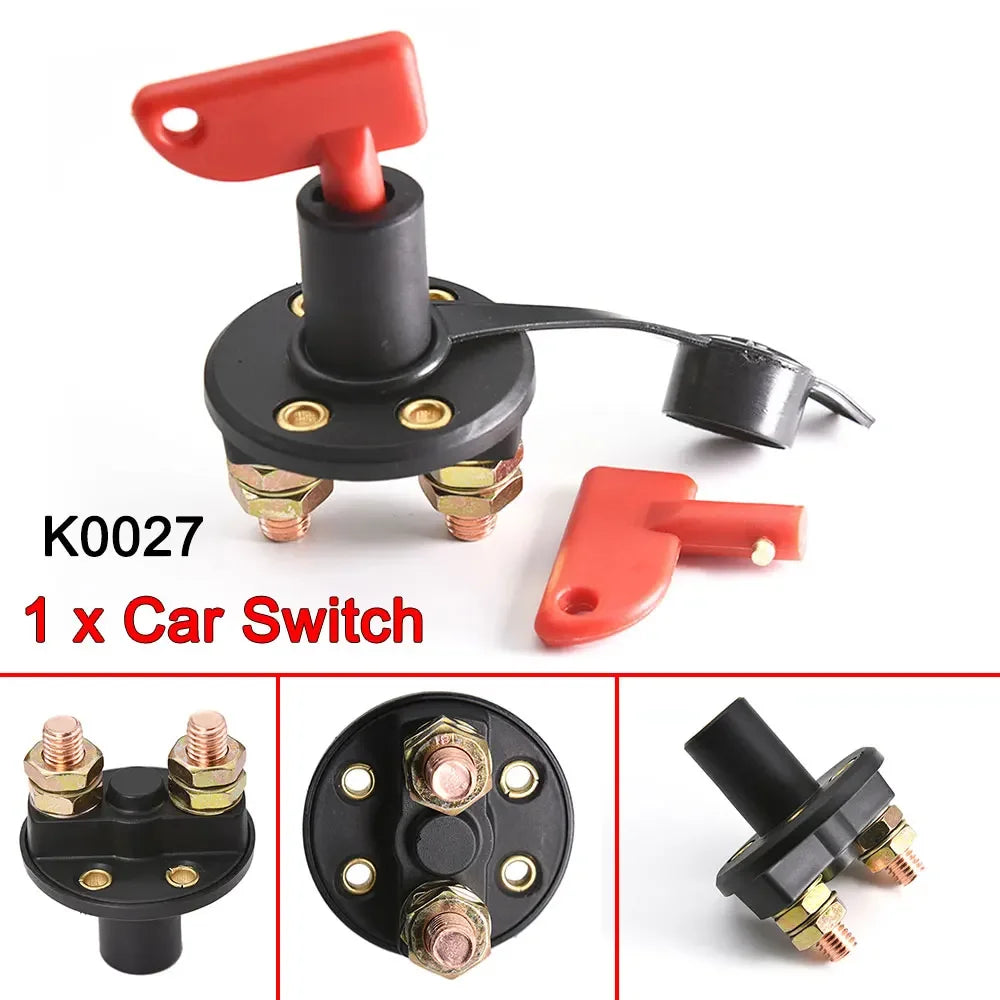 DC 12V-24V Vehicle Switch Car Battery Disconnect  Auto Car Truck Boat Battery Isolator Disconnect Cut Off Switch with Removable