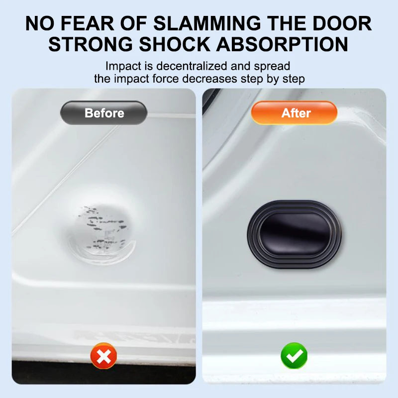 SEAMETAL 12Pcs Upgraded Car Door Gap Cushion Hood Bumper Shock Absorber Reduce Noise Door Protection Pad Universal for Sedan Suv
