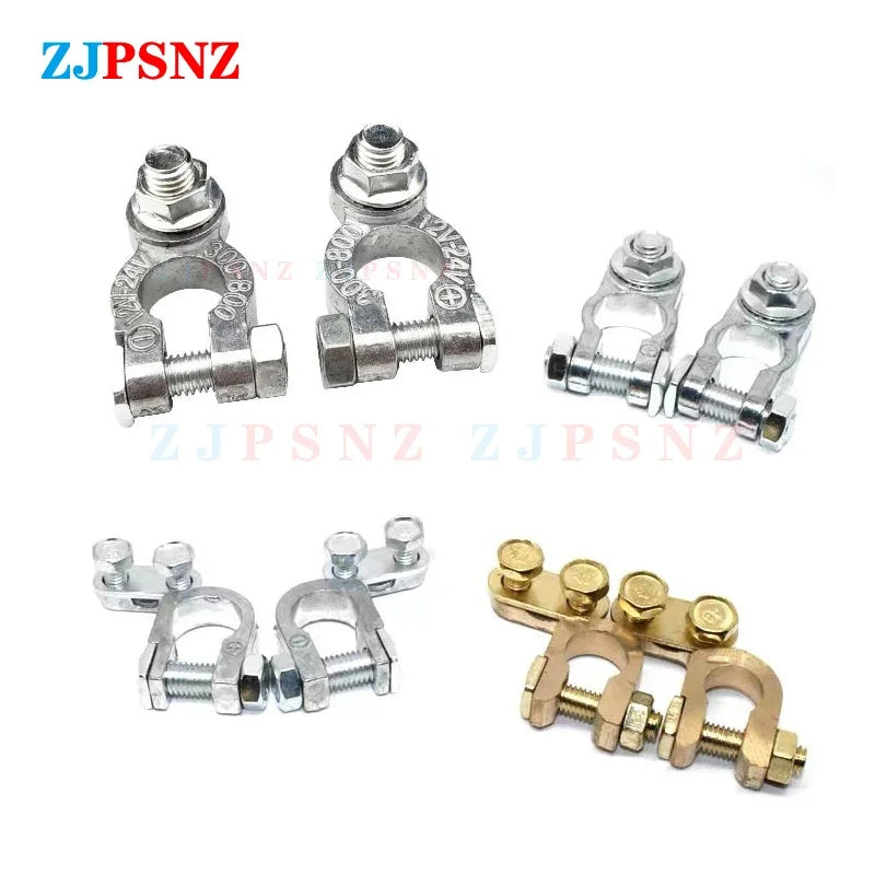 Car Battery Terminal Top Quick Post Wire Cable Clamp Terminal Positive Negative Electric Connector Auto Accessorie 12V 24V