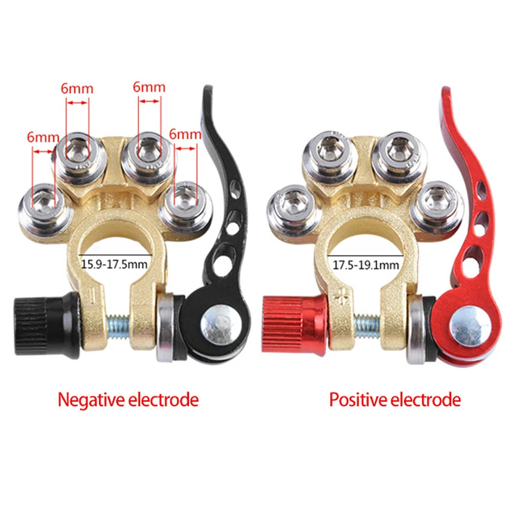 Car Cable Connector Battery Bornes Main Cable Post Clamp Terminal 12V 6V 24V UTV Tractor Truck Battery Terminal