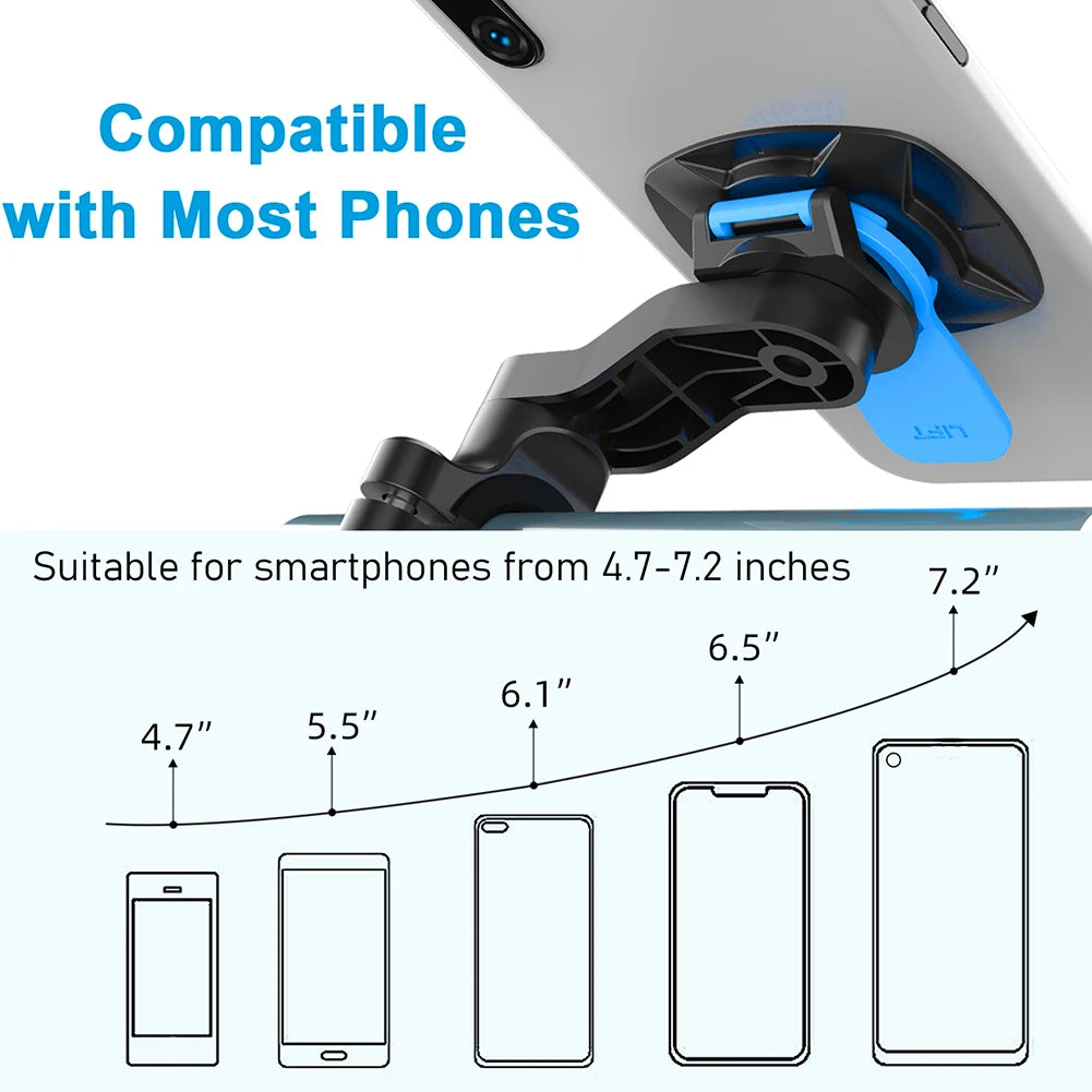 Motorcycle Bike Phone Holder Phone Bracket Vibration Damper Bike Handlebar Navigation Support for 4.7-7.2'' Phone