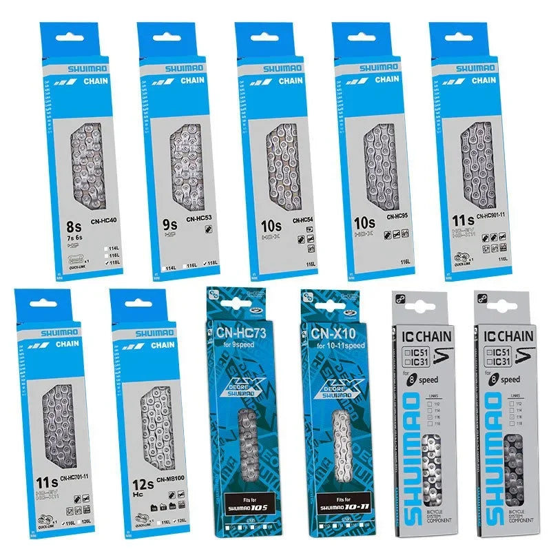 6/7/8/9/10/11 Speed Bicycle Chain 10v 11v 12v 116/126L MTB Mountain Bike Original Chains Bicycle Parts