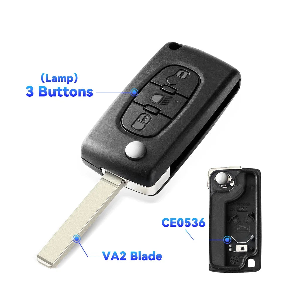 KEYYOU For Peugeot 207 307 308 407 607 807 For Citroen C2 C3 C4 C5 C6 2/3 Buttons Remote Key Shell Case VA2/HU83 CE0523 CE0536
