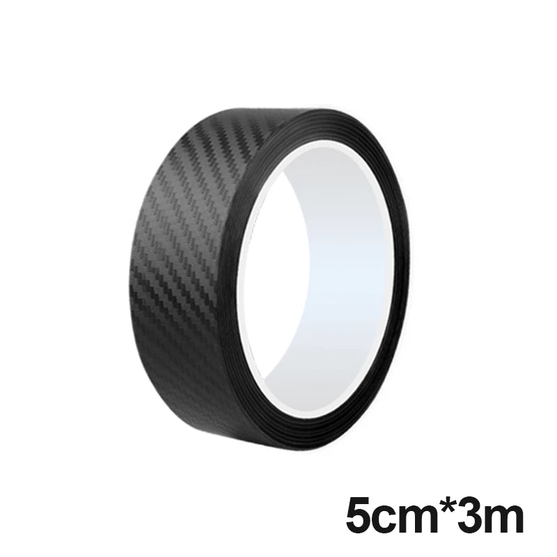 SEAMETAL 3D Carbon Fiber Car Threshold Protective Film Anti Scratch Waterproof Car Stickers for Auto Door Sill Edge Protection