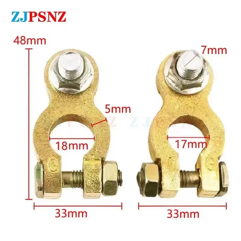 Car Battery Terminal Top Quick Post Wire Cable Clamp Terminal Positive Negative Electric Connector Auto Accessorie 12V 24V