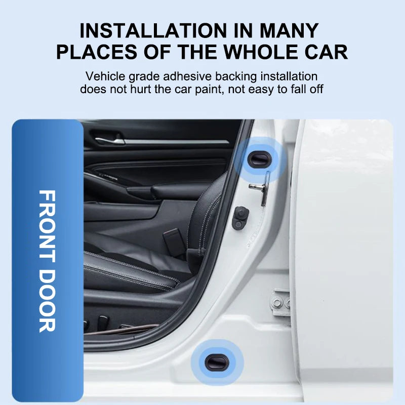 SEAMETAL 12Pcs Upgraded Car Door Gap Cushion Hood Bumper Shock Absorber Reduce Noise Door Protection Pad Universal for Sedan Suv