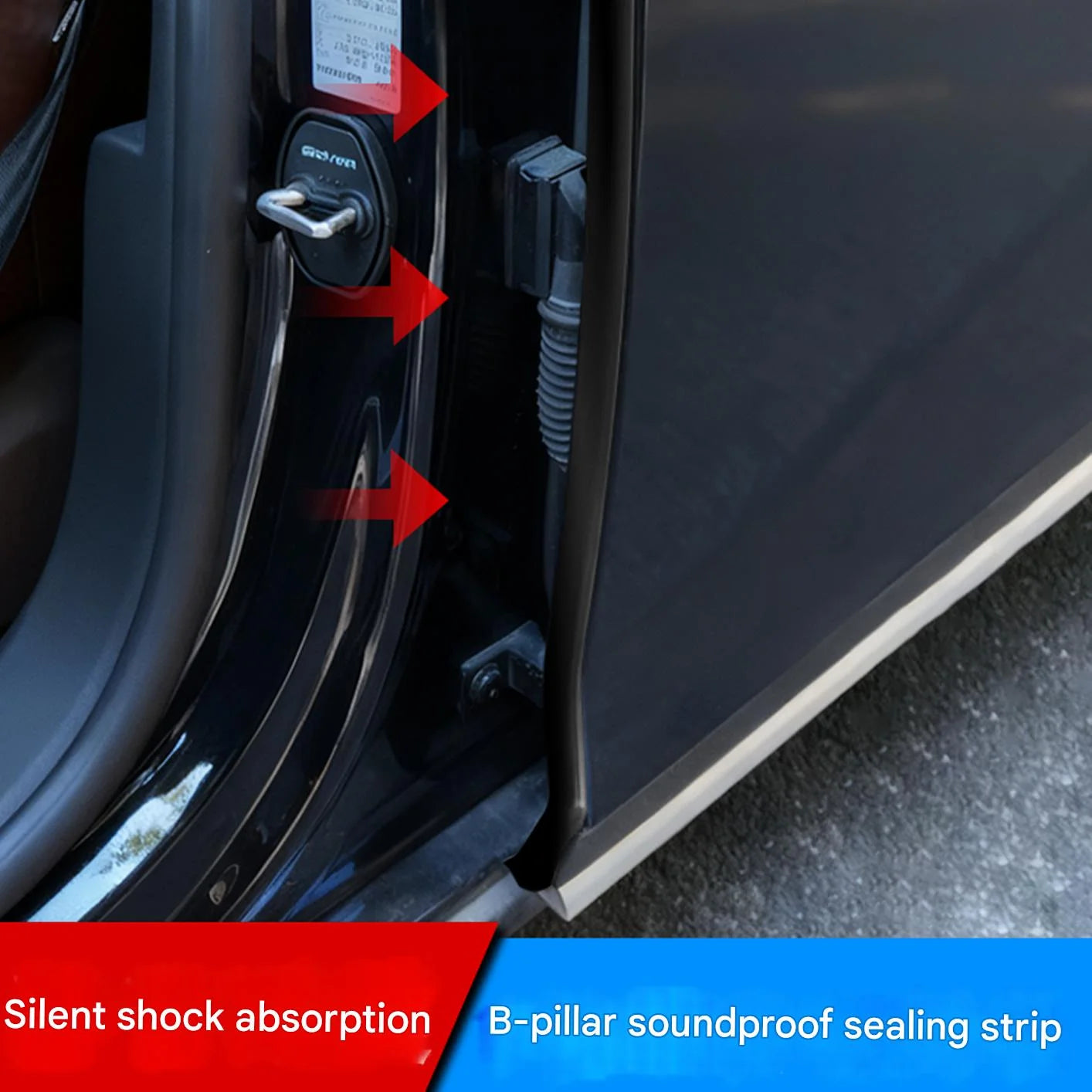 Car dashboard sealing strip sound insulation strip sound insulation rubber strip universal B column C column sealing strip
