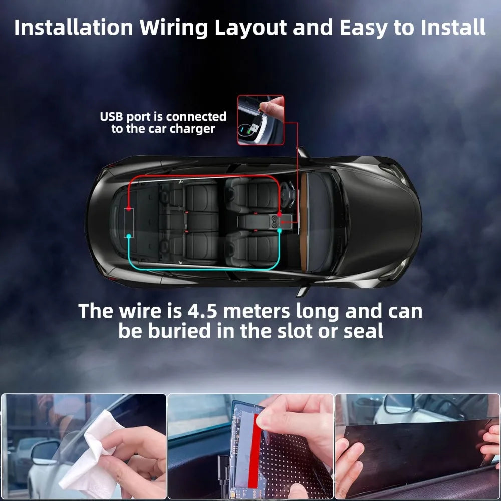 Car Flexible LED Display Soft Screen Devil Eyes Light Programmable Matrix Pixel Panel DIY Pattern Text Animation Display for Car