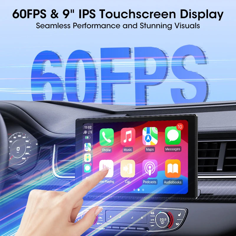 7/8/9'' Support Orientation & Portrait Car Mirror Radio Wireless Carplay Android Auto Multimedia Video Player Universal Screen