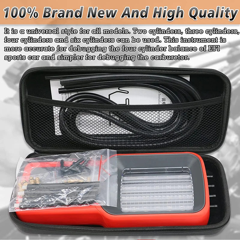 Universal Carburetor Synchronizing Carb Synchrometer Tool Synchronizer Vacuum Gauge Motorcycle 1 & 2 & 4 Cylinder Sync