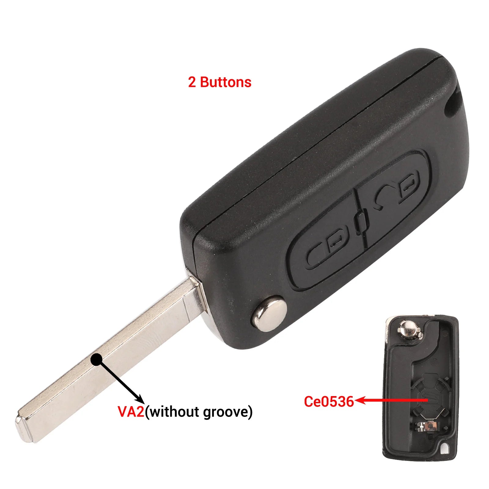 jingyuqin Car Key Case Shell For Peugeot 307 407 308 607 For Citroen C2 C3 C4 C5 C6 C8 XSARA PICA CE523 HU83 CE536 VA2