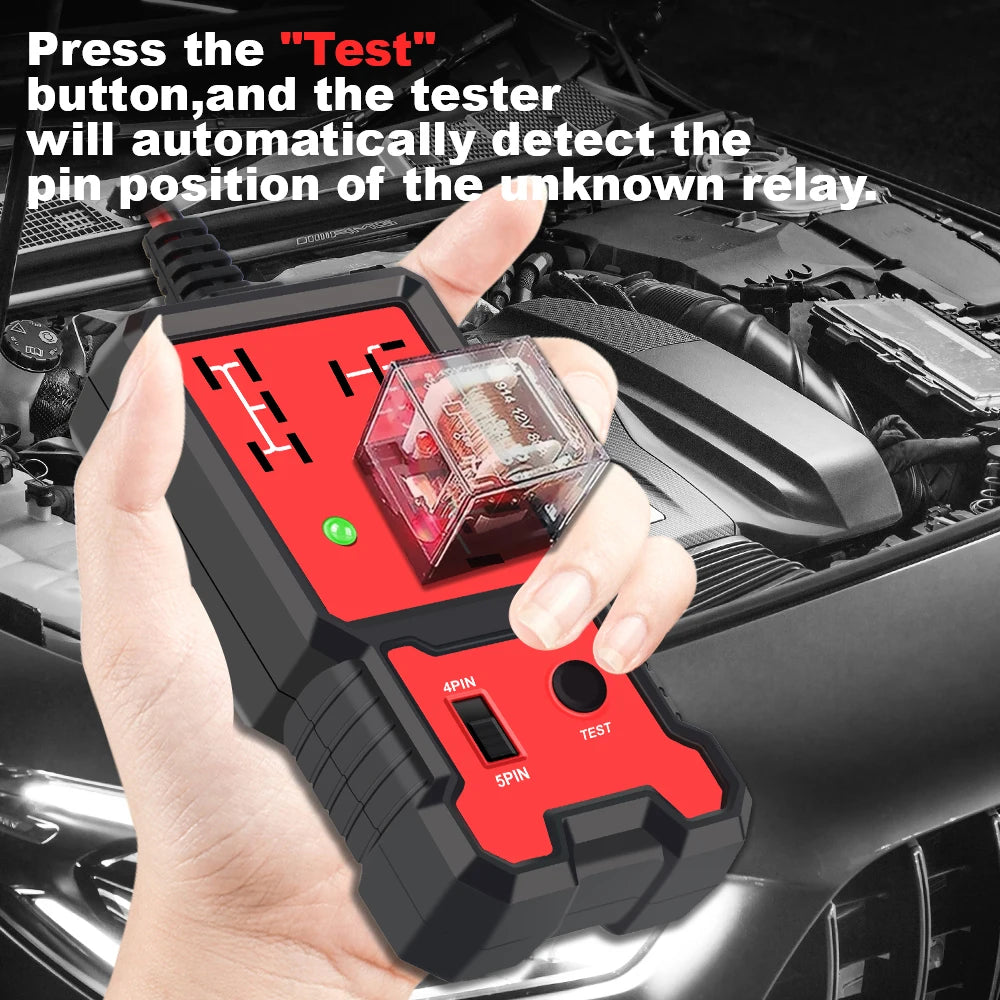 Car Relay Voltage Tester Universal 12V Automotive Electronic Relay Tester Indicator Light Battery Checker For RV Truck Trailer