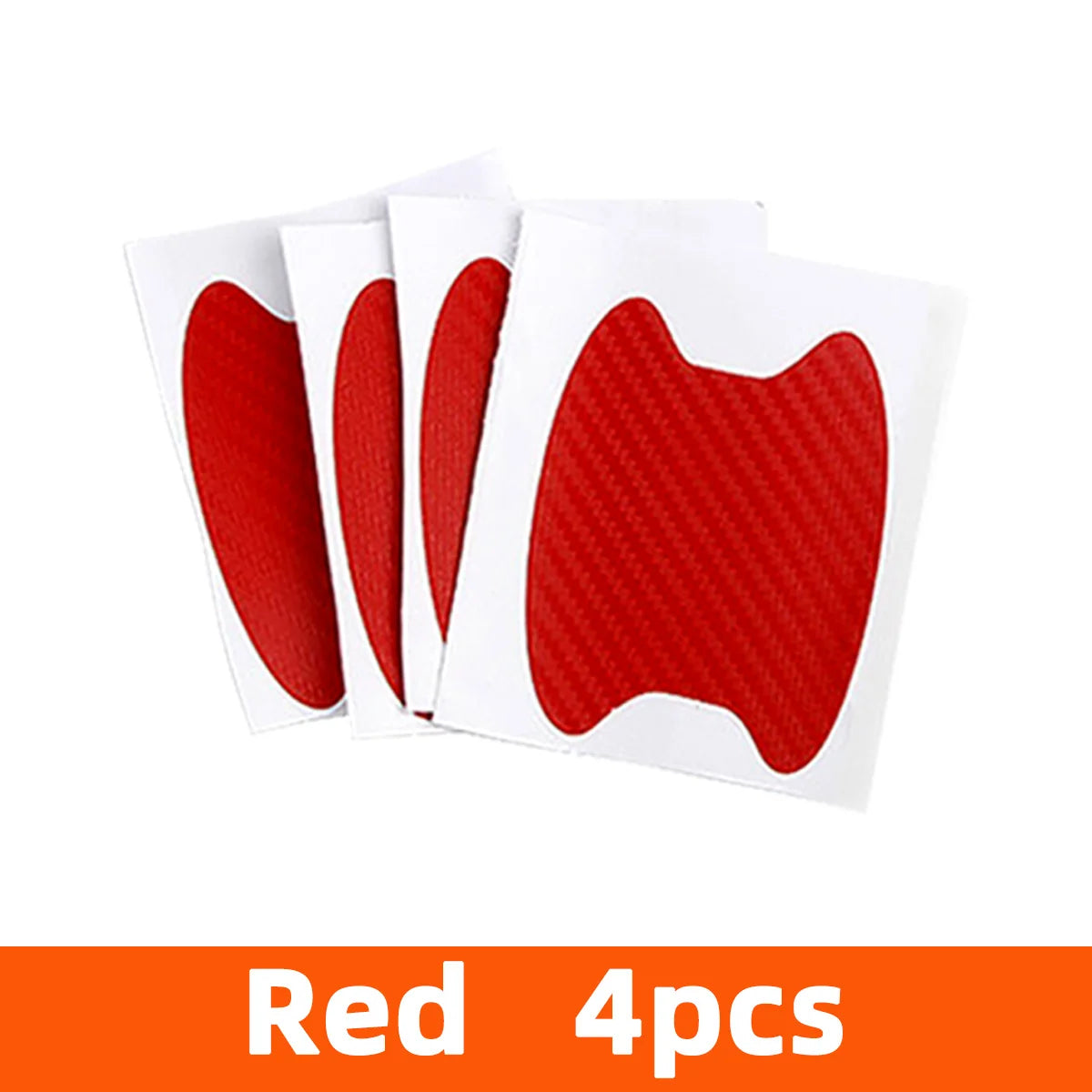 YONGRUN 4PCS Car Door Handle Scratch Resistant Sticker Carbon Fiber Texture Sticker Waterproof Protection Sticker Multi-Color