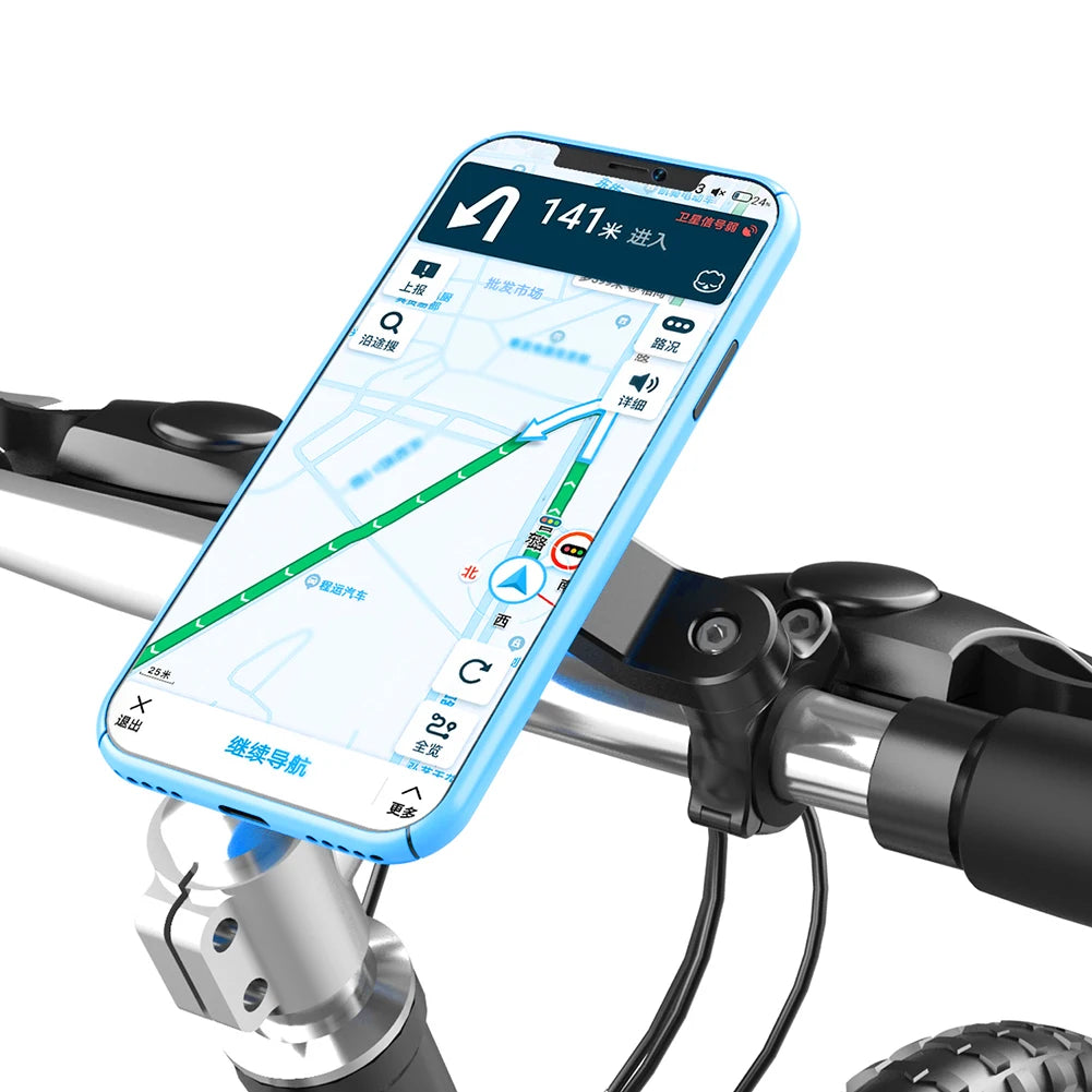 Motorcycle Bike Phone Holder Phone Bracket Vibration Damper Bike Handlebar Navigation Support for 4.7-7.2'' Phone