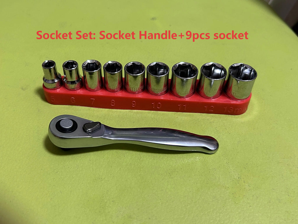 Mini treble 1/4 Ratchet Wrench Double Ended Quick Socket Ratchet Wrench Screwdriver Hex Torque Wrenches Set Spanner