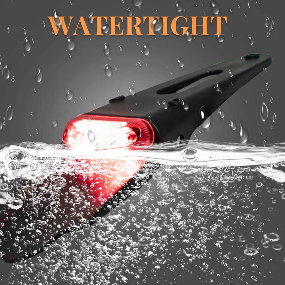 Motorcycle Tail Light For Enduro Off-Road Bike For Kawasaki Honda brake Lamp Motorcycles Rear Fender License Plate Bracket