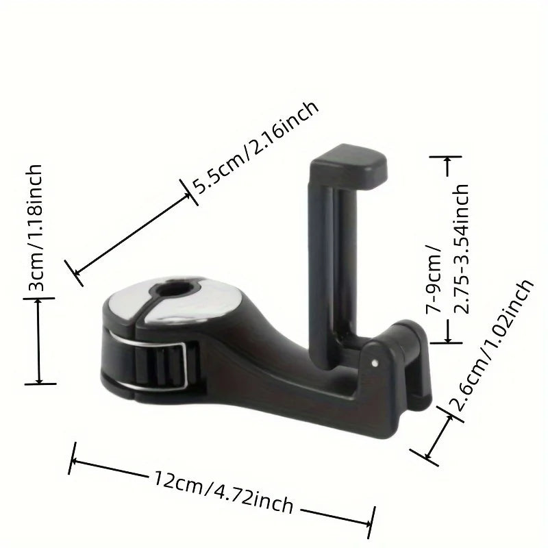 Multifunction Rear Headrest Hook Car Phone Holder Adjustable Automobile Headrest Phone Clip for GPS Navigation