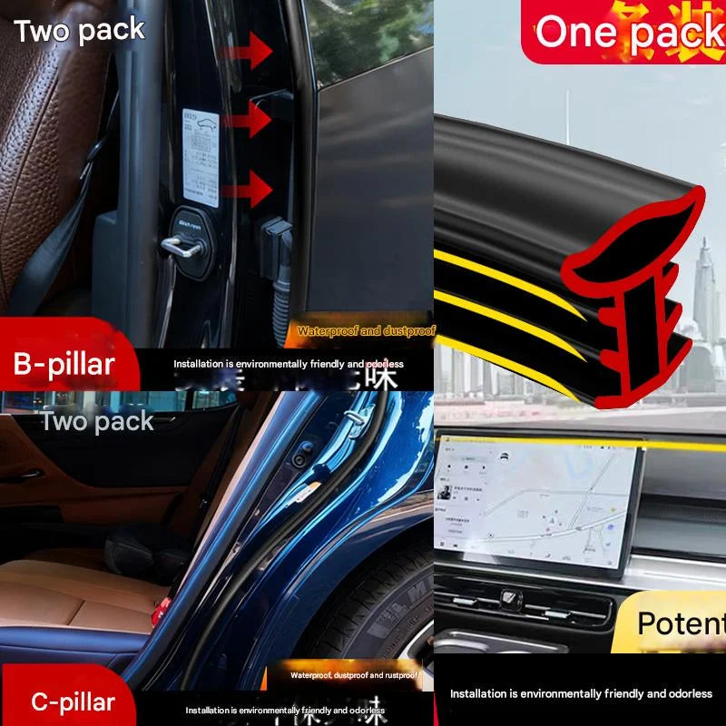 Car dashboard sealing strip sound insulation strip sound insulation rubber strip universal B column C column sealing strip