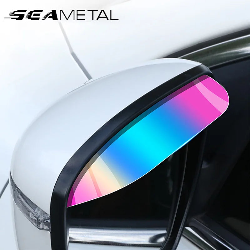 SEAMETAL 2pcs Car Rearview Mirror Rain Shield Rain Eyebrow Universal Rear View Side Mirror Rain Eyebrow Shield Rainproof Cover