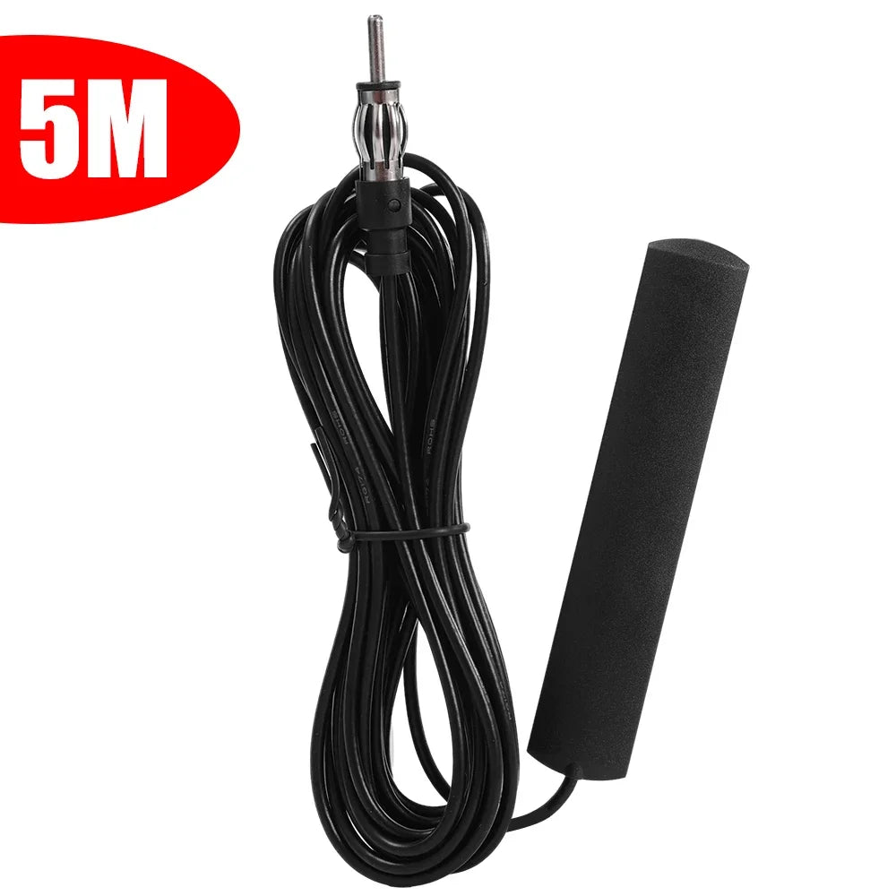 Universal  Car Electronic Radio Antenna 5/3m Car AM FM Radio Antenna Signal Amplifier Booster Antena Booster 12V
