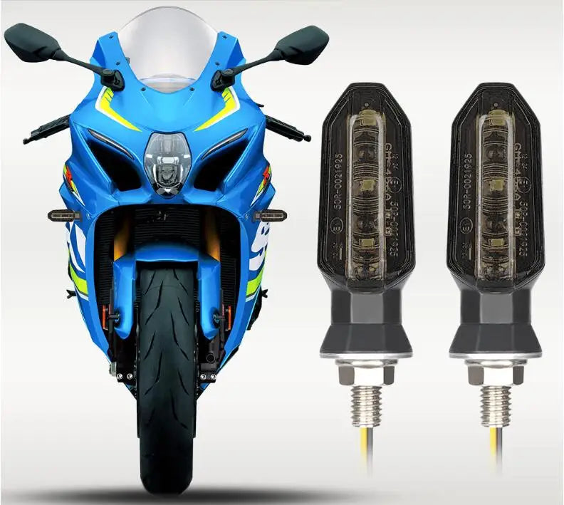 8mm Mini Motorcycle LED Turn Signal Lights Amber Flashing Light Blinker Turn Signal Lamp 12V Moto Indicator Lamp Accessories