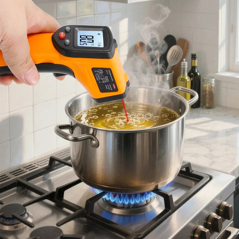 2026New Infrared Thermometer Handheld Temperature Gun Non-Contact Laser Heat Tester -50-400°C for Industrial Home Automobile Use