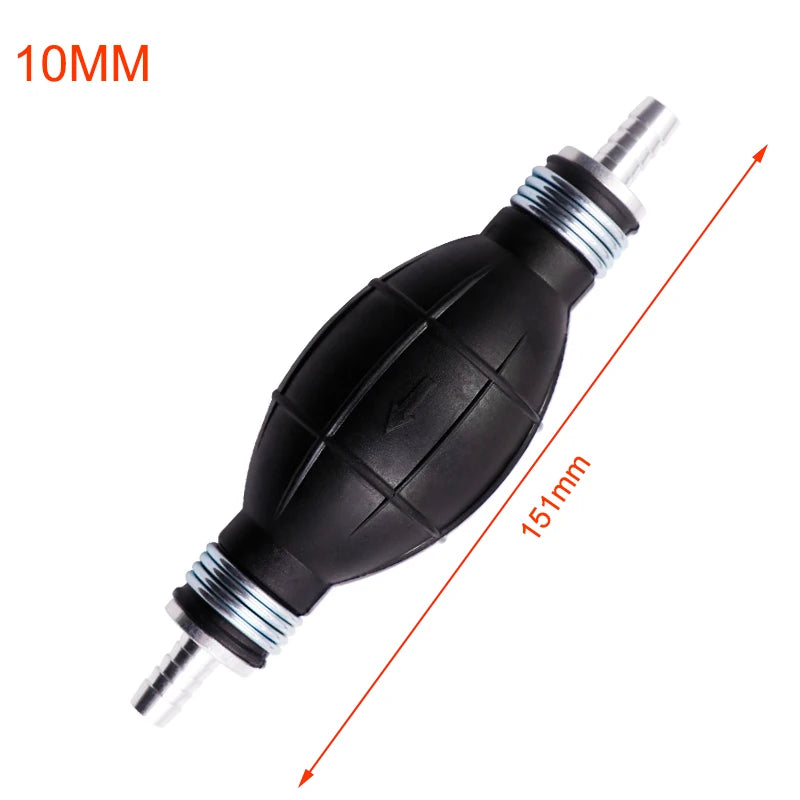 Hand Fuel Pump Line Rubber Aluminum Hand Primer Bulb diesel oil transfer petrol for Car Boat Marine Outboard 6mm/8mm/10mm/12mm