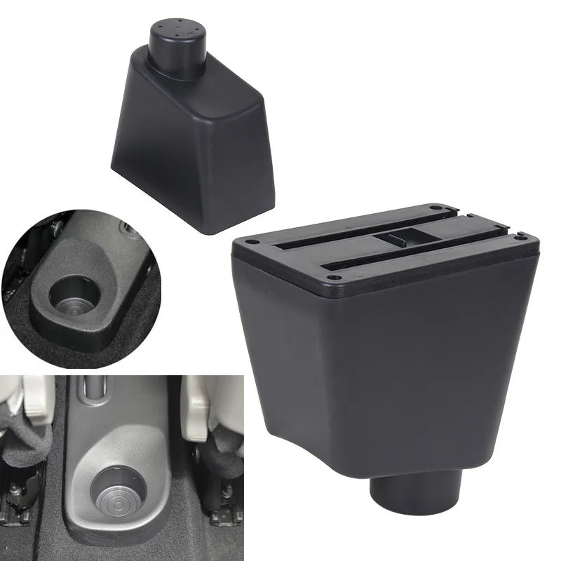 Car Armrest Box for Renault Clio 4 Captur Clio 3 III IV with Cup Holder Storage USB Ashtray Accessory