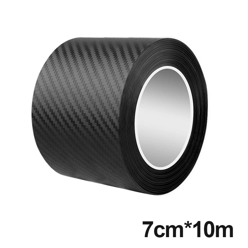 SEAMETAL 3D Carbon Fiber Car Threshold Protective Film Anti Scratch Waterproof Car Stickers for Auto Door Sill Edge Protection