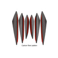 BLALION  6pcs Universal Front Bumper Lip Decoration Diffuser Splitter Fins Body Spoiler Canards Valence Chin Car Tuning Canard