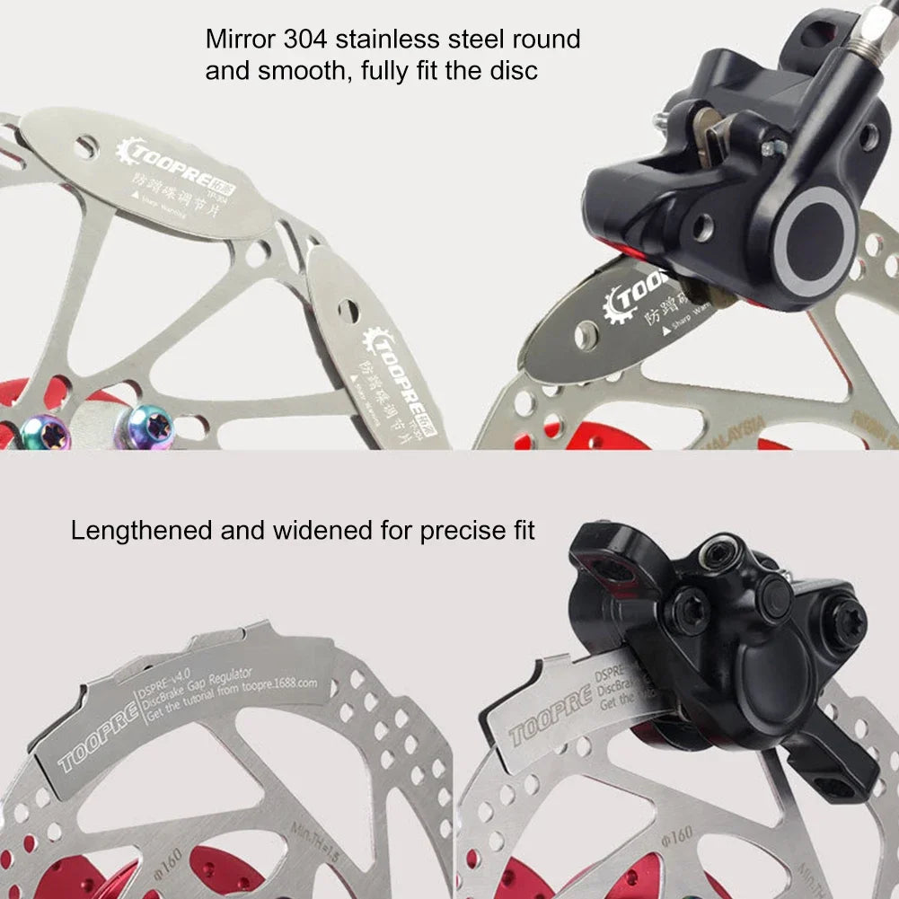 MTB Disc Brake Pads Adjusting Tool Bicycle Brake Rotor Alignment Bike Repair Kit Portable Waterproof Cycling Elements