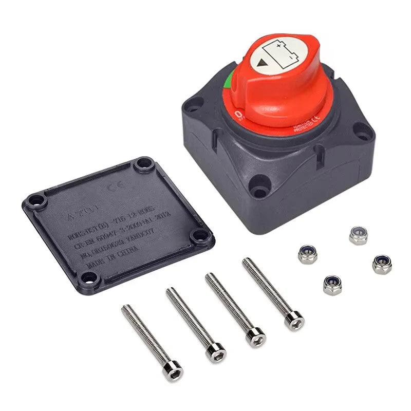 Battery Disconnect Switch 12V 48V RV Car Marine Battery Switch Copper Battery Cut Off Switch for Boat ATV UTV Vehicles
