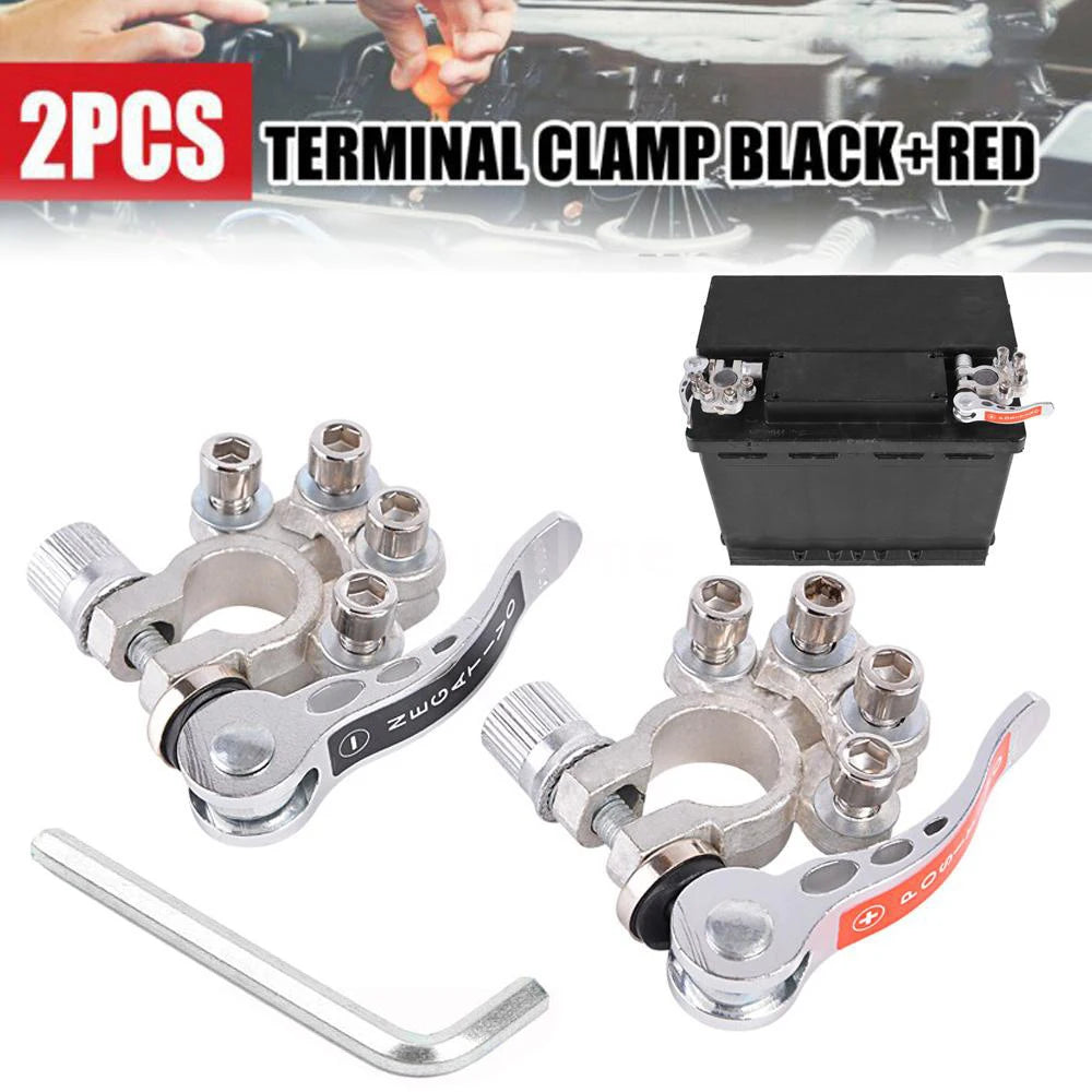 Car Cable Connector Battery Bornes Main Cable Post Clamp Terminal 12V 6V 24V UTV Tractor Truck Battery Terminal