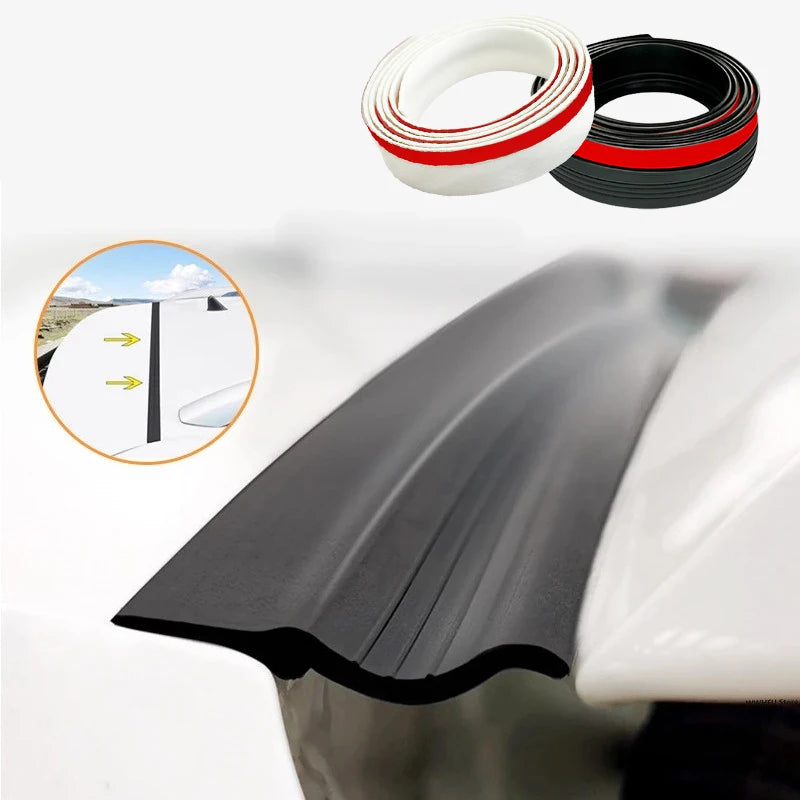 Auto Rubber Seal Strip Car Trunk Lid Gap Seal Strip Rubber Sticker Black For SUV Hatchback Upper Edge Dustproof Car Accessories
