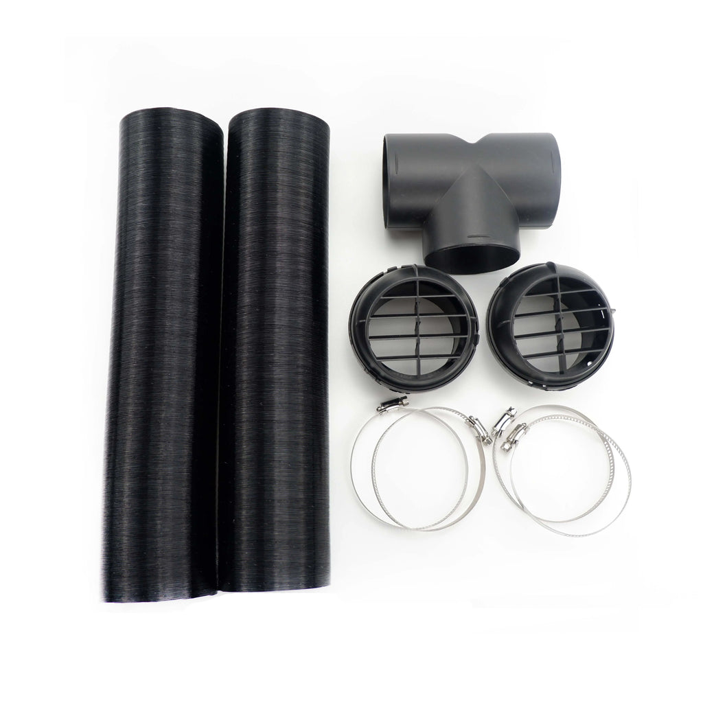 42mm 60mm 75mm Air Diesel Heater Ducting Duct Pipe Hose T Y Connectors Outlet Set High Temp Resistant For Car Camper Caravan