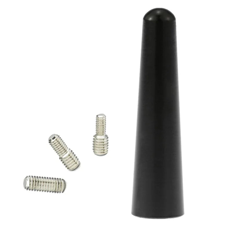 Car Short Antenna Replacement Universal Black Radio Antenna with Adapter Screws for Mini Cooper & Most Cars