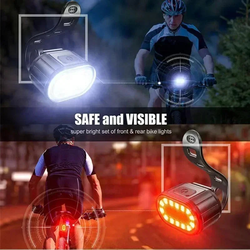 BUCKLOS Bike Light Set Rechargeable Rear Light Front Lamp Waterproof Riding Headlight USB MTB Taillight Led 1PC Cycling Parts