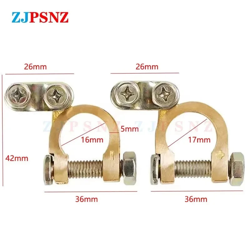 Car Battery Terminal Top Quick Post Wire Cable Clamp Terminal Positive Negative Electric Connector Auto Accessorie 12V 24V