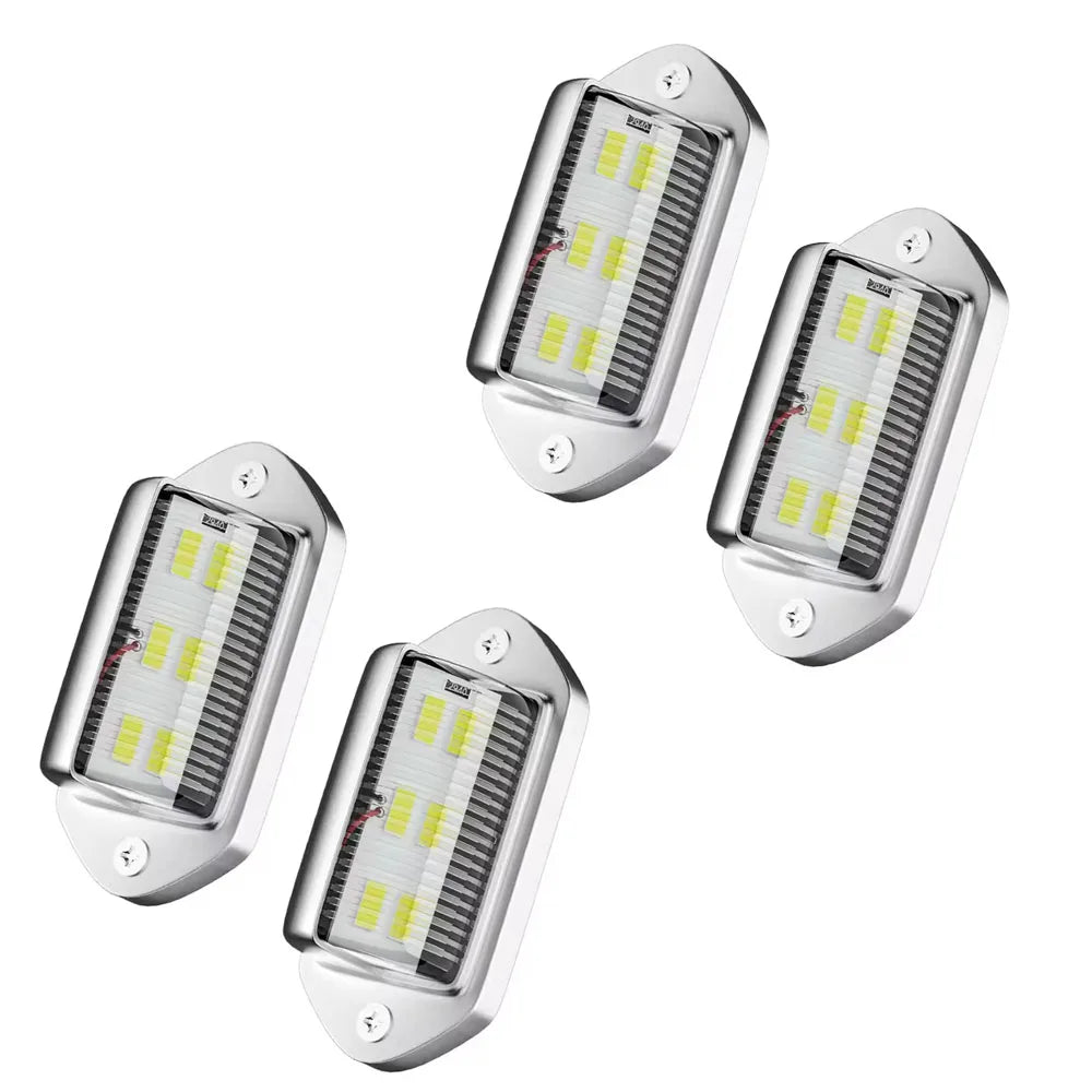 1/2/4PCS 6 LED Car License Number Plate Light For SUV Truck Trailer Van Tag Step Lamp White Bulbs Car Products License