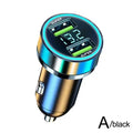 240W Car Charger Fast Charging 2 USB Ports Adapter for IPhone Samsung Xiaomi Quick Charging Chargers with Digital Display