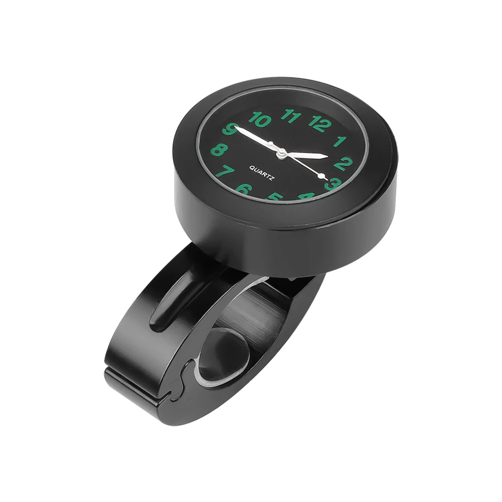 Universal 7/8 Waterproof Chrome Motorcycle Bike Handlebar Mount Quartz Clock Watch Aluminum Luminous Clock Moto Accessories