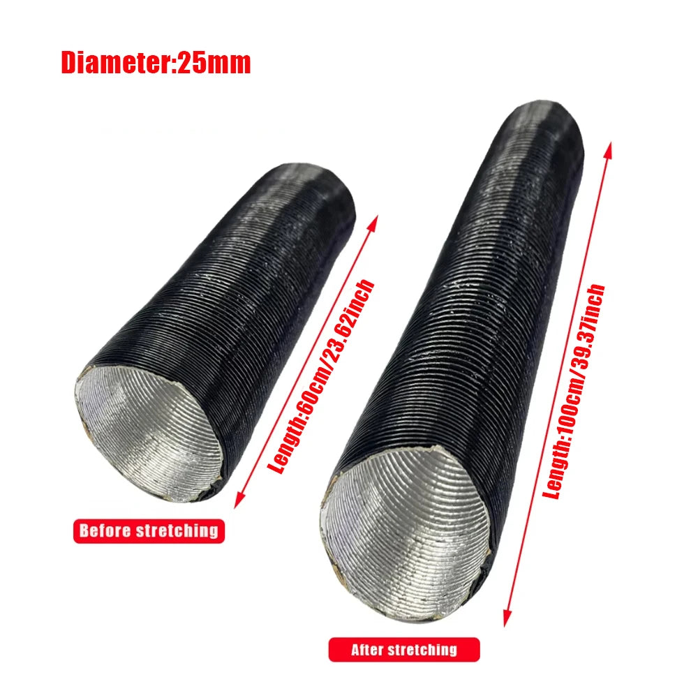 1PCS 25mm 42mm 60mm 75mm 90mm Diameter Air Diesel Parking Heater Duct Pipe Tube Hose For Webasto Eberspacher Car Camper