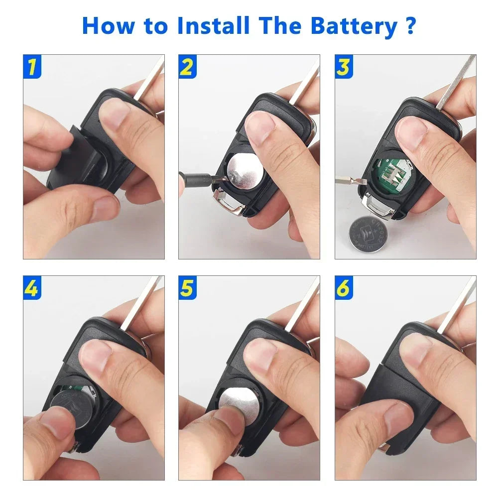 KEYYOU 2 Buttons Car Folding Flip Key Housing Replacement For Opel For Astra J For Corsa E Automobile Key Shell Fob Cover Case