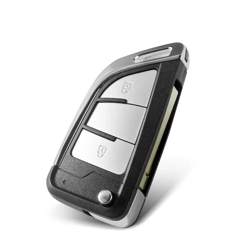KEYYOU 3 Button Car Key Shell Modified Flip Folding Key Case Casing for Golf Tiguan Polo Jetta Skoda Seat 5K0 837 202AD