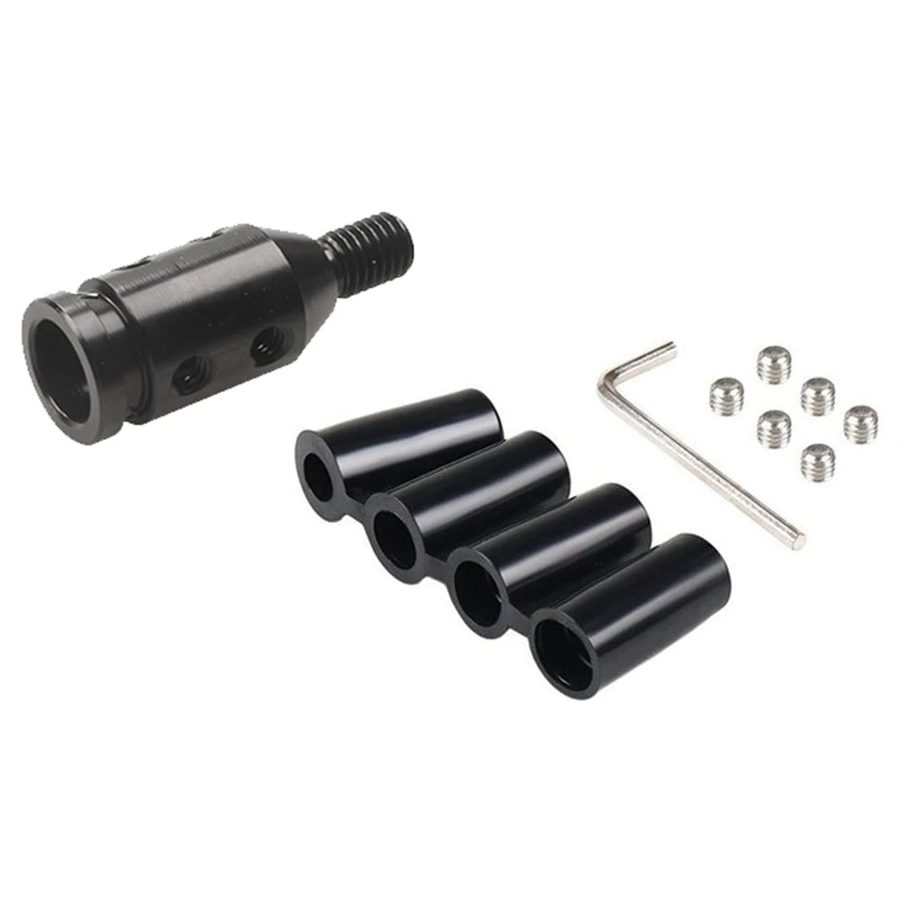 Universal Aluminum Alloy Car Auto Gear Manual Shift Knob Adapter Black for Non Threaded Shifters M12x1.25 M10x1.5 SK-1054-BK