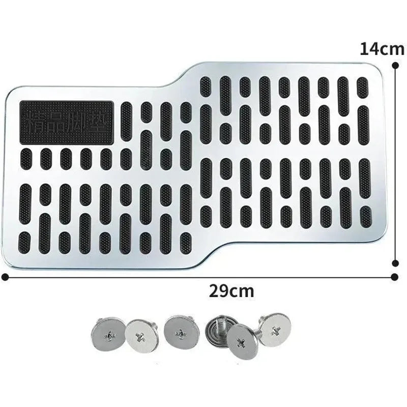Auto Foot Rest Pedal Plate Floor Carpet Mats Non-slip Stainless Heel Pad for Truck Suv Black Beige Brown Car Accessories