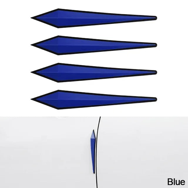 4pcs/set Car Anti-collision Protective Strips Body Door Rearview Mirror Edge Antis-scratch Protection Rubber Strip 3D Sticker Ne