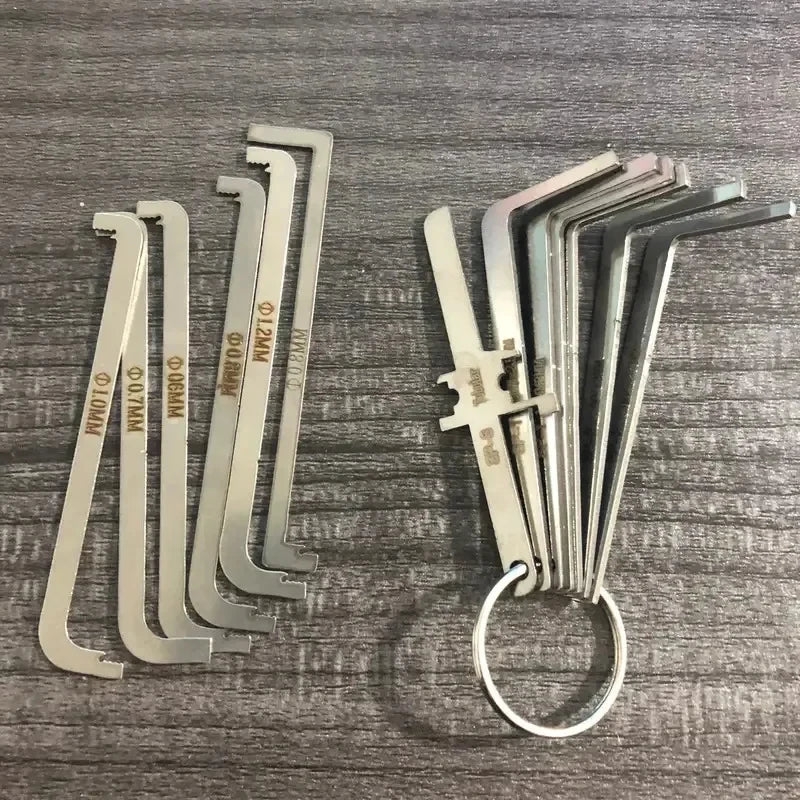 locksmith tool 6/7 pieces / kit replacement turning tool / double head tension wrench tool