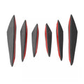 6pcs Universal Rubber Car Front Bumper Lip Protector Rear Diffuser Black Carbon Fiber Spoiler Splitter Wing Protection Guard