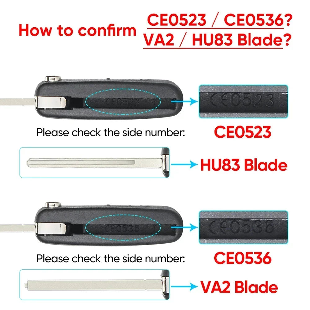 KEYYOU For Peugeot 207 307 308 407 607 807 For Citroen C2 C3 C4 C5 C6 2/3 Buttons Remote Key Shell Case VA2/HU83 CE0523 CE0536